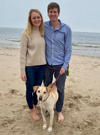 Dr Kaplan with Husban and Dog