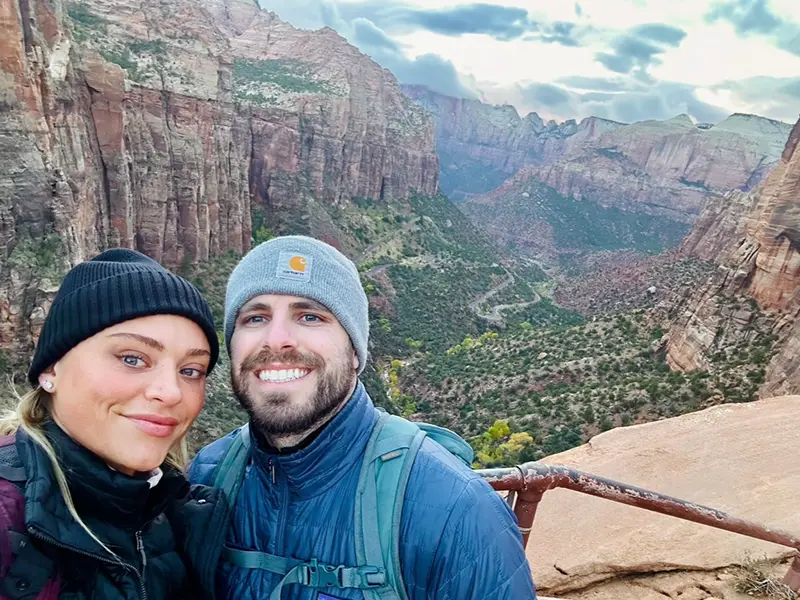 Peter Payton Hike Dr Peter Broccoli and Payton hiking